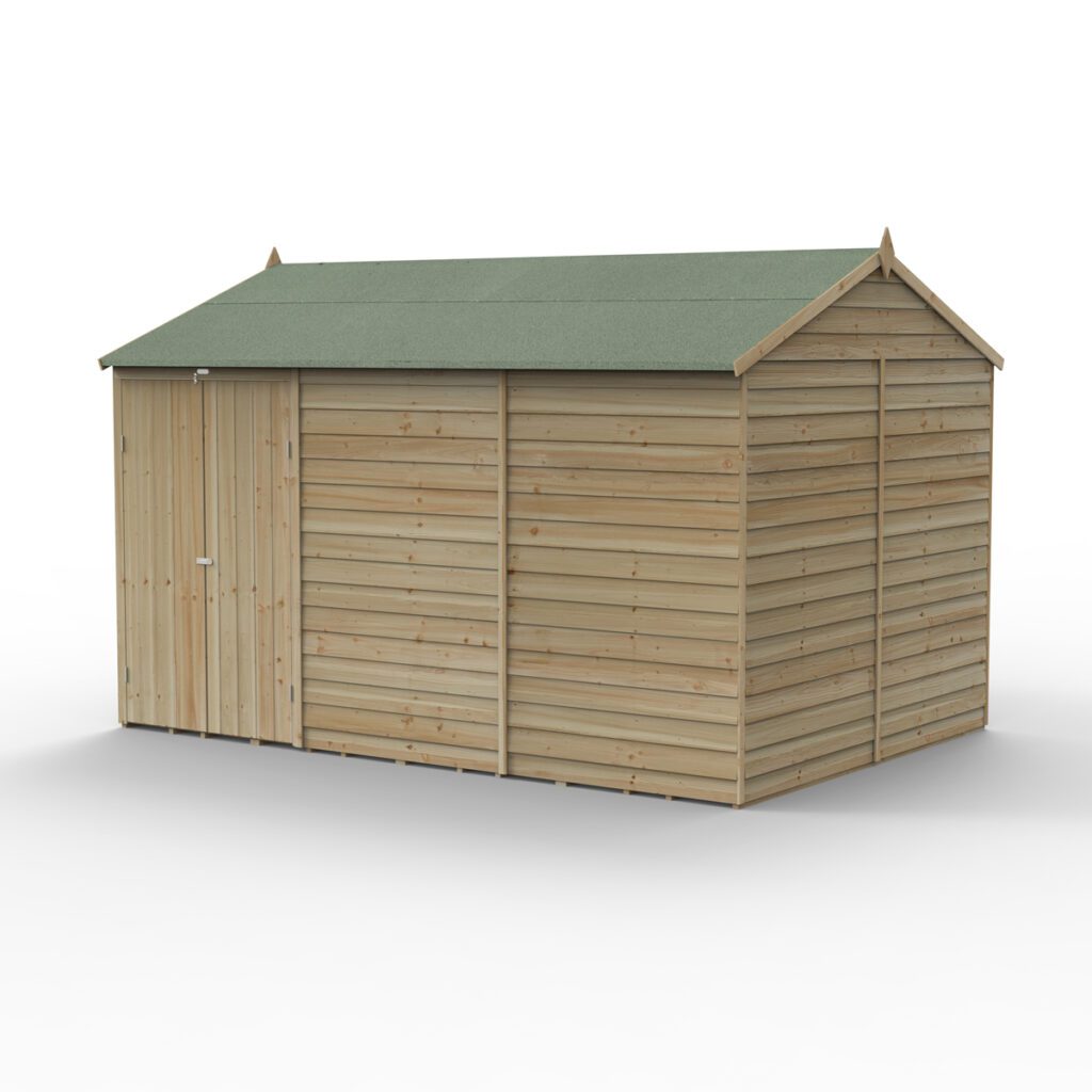 4LIFE Reverse Apex Shed 12×8 – Double Door – No Windows 5013053201046 2